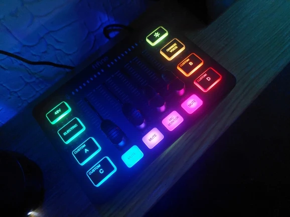 Gaming Mixer: 4-Channel RGB with XLR Mic Interface for Voice & Podcasts photo review